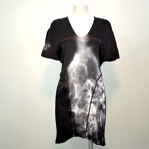🅱️🅾️G🅾️ Helmut Lang shadow smoke printed silk dress
